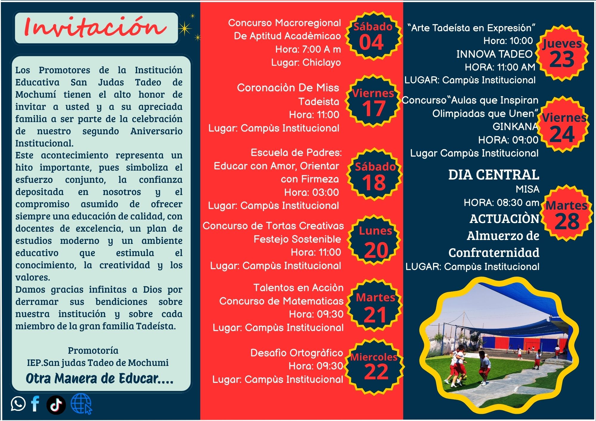 Folleto Tríptico Actividades Infantiles Ilust